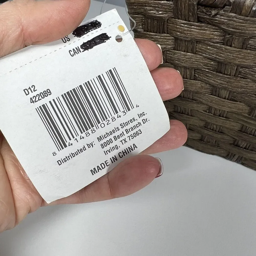 Harvest Home Collections Brown Baskets 10” By 10” NEW w/Tags